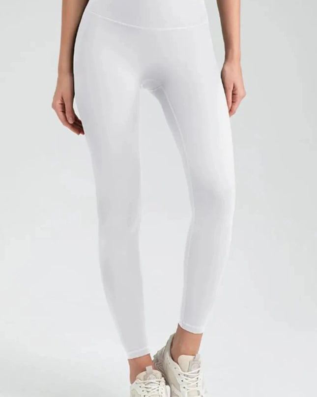 Wide Waistband High Waist Sport Leggings - Trendsi