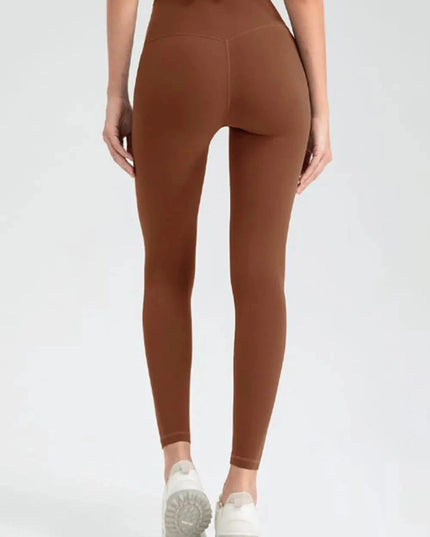 Wide Waistband High Waist Sport Leggings - Trendsi