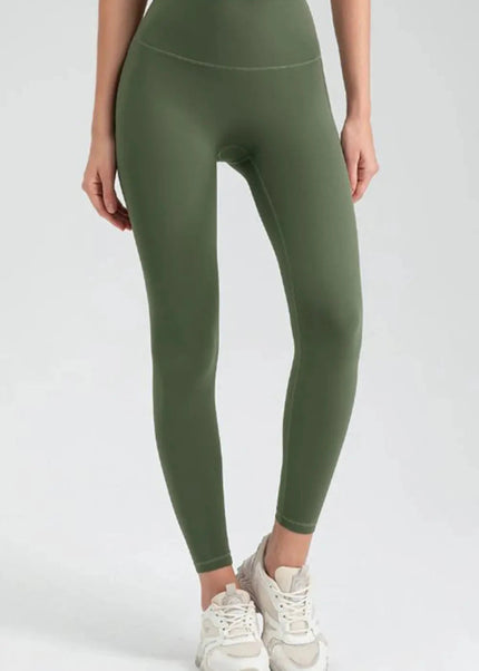 Wide Waistband High Waist Sport Leggings - Trendsi