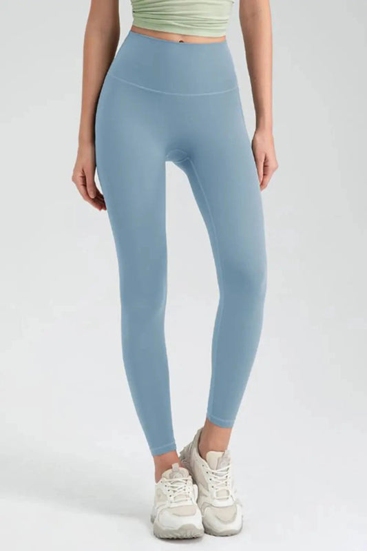 Wide Waistband High Waist Sport Leggings - Trendsi