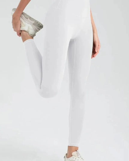 Wide Waistband High Waist Sport Leggings - Trendsi