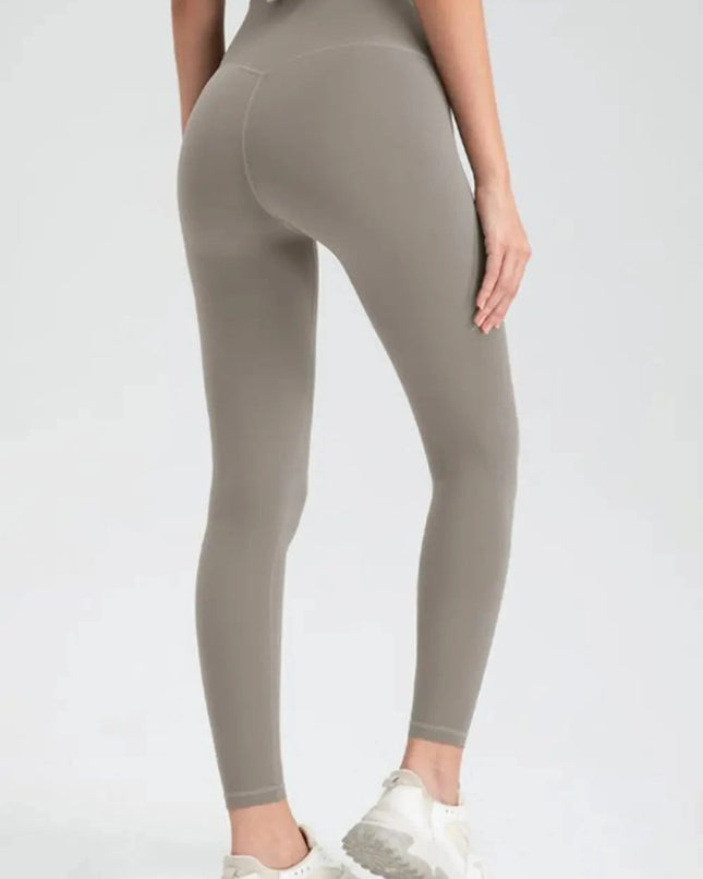 Wide Waistband High Waist Sport Leggings - Trendsi