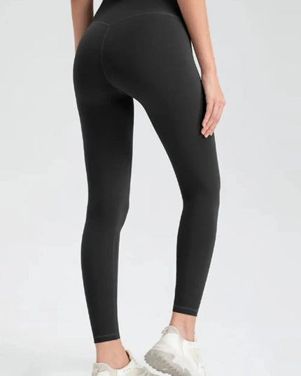 Wide Waistband High Waist Sport Leggings - Trendsi