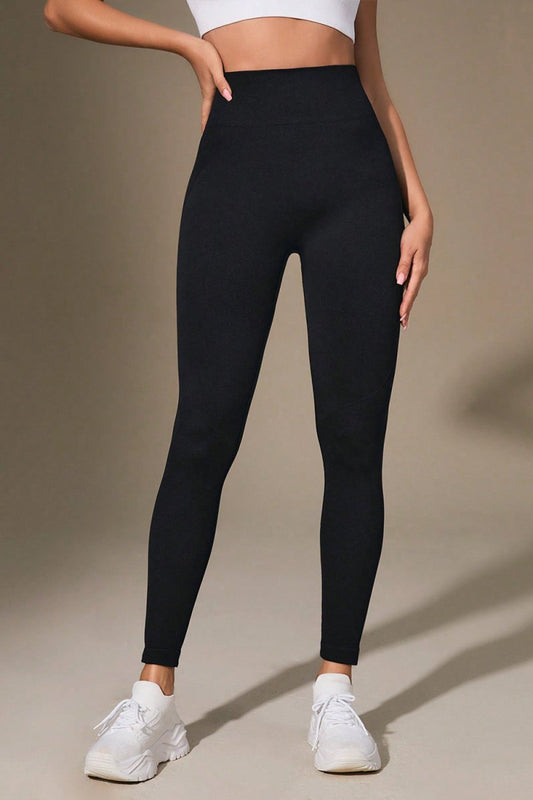 Wide Waistband Sports Leggings - Trendsi