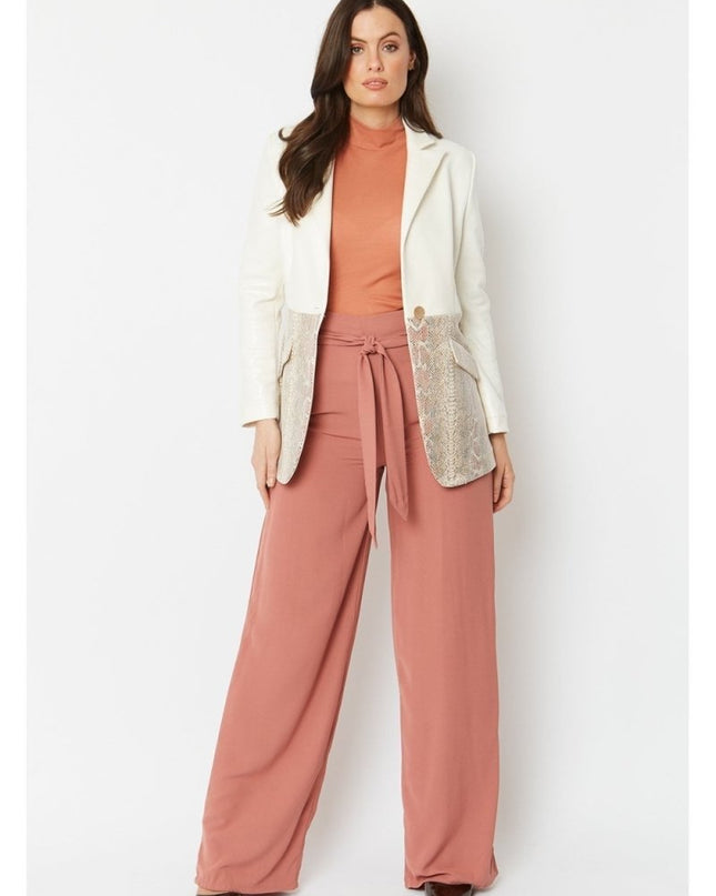 Women's Cream Faux Leather Suede Jacket - Fashion Must - Have - Faux Leather Jackets - Buy Me Fur Ltd