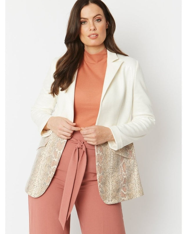 Women's Cream Faux Leather Suede Jacket - Fashion Must - Have - Faux Leather Jackets - Buy Me Fur Ltd