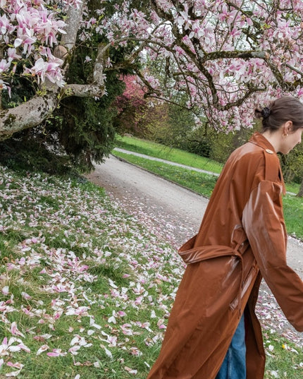 Women's Fashion Winter Trench Coat in Chocolate Brown - Stay Stylish and Warm - n/a - ZUBEK