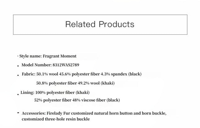 Women’s Mid - Length Wool Trench Coat – “Fragrant Moment” Overcoat - outerwear - Firelady Fur