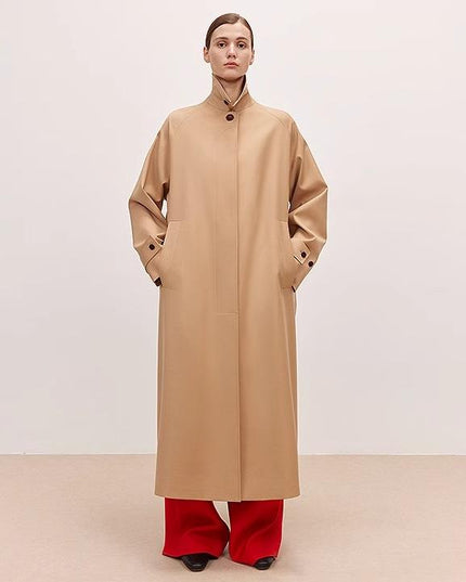 Women’s Mid-Length Wool Trench Coat