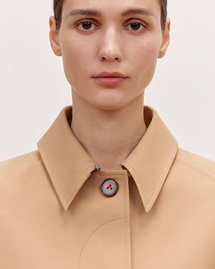 Women’s Mid-Length Wool Trench Coat