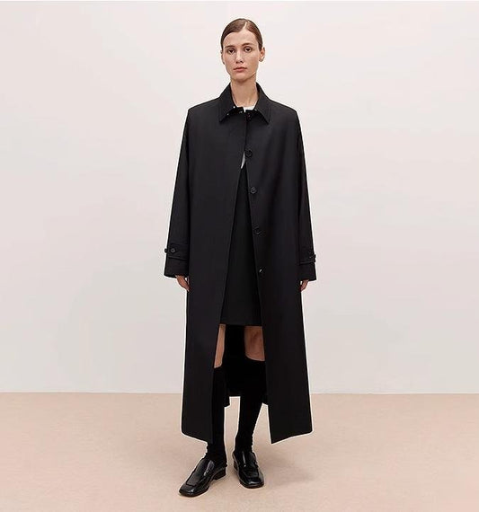 Women’s Mid-Length Wool Trench Coat