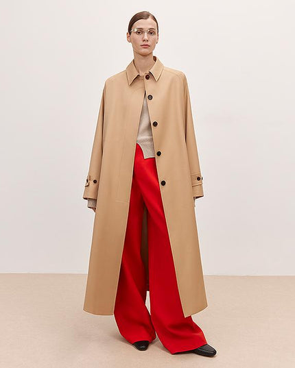 Women’s Mid-Length Wool Trench Coat