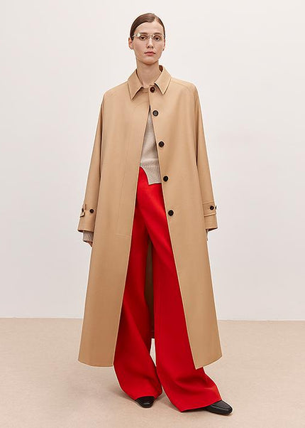Women’s Mid-Length Wool Trench Coat