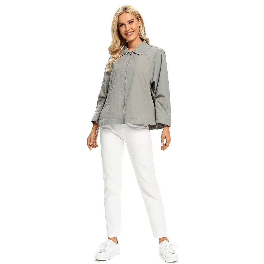 Women’s Plus Size Windbreaker Jacket – Lightweight Comfort for Every Season - n/a - Vimost Shop