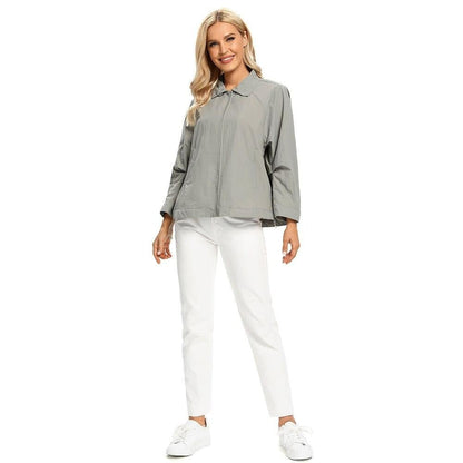 Women’s Plus Size Windbreaker Jacket – Lightweight Comfort for Every Season - n/a - Vimost Shop