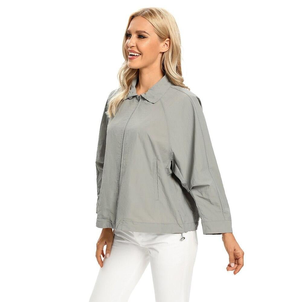 Women’s Plus Size Windbreaker Jacket – Lightweight Comfort for Every Season - n/a - Vimost Shop