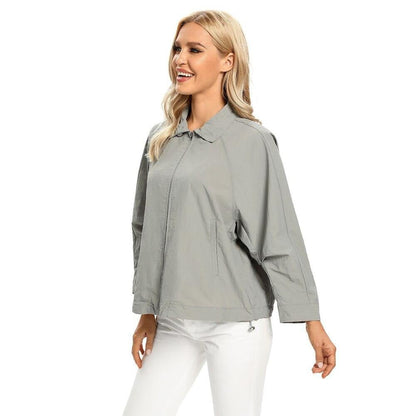 Women’s Plus Size Windbreaker Jacket – Lightweight Comfort for Every Season - n/a - Vimost Shop