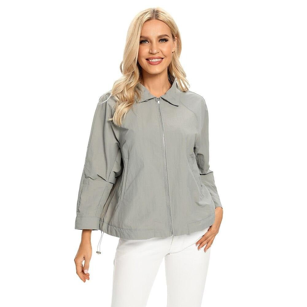 Women’s Plus Size Windbreaker Jacket – Lightweight Comfort for Every Season - n/a - Vimost Shop