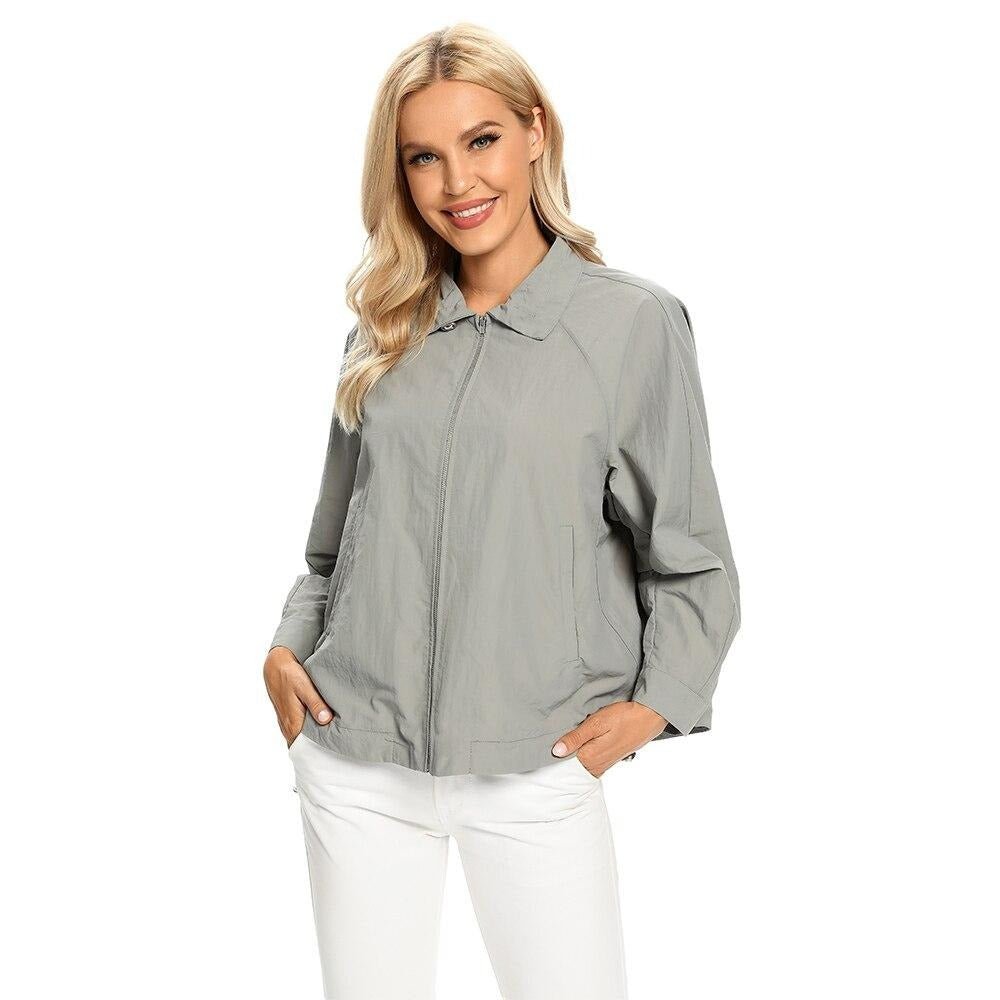 Women’s Plus Size Windbreaker Jacket – Lightweight Comfort for Every Season - n/a - Vimost Shop