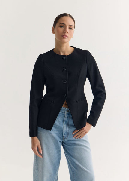 Women’s Wool Blazer – Classic Tailored Jacket - n/a - NOVEMBER28