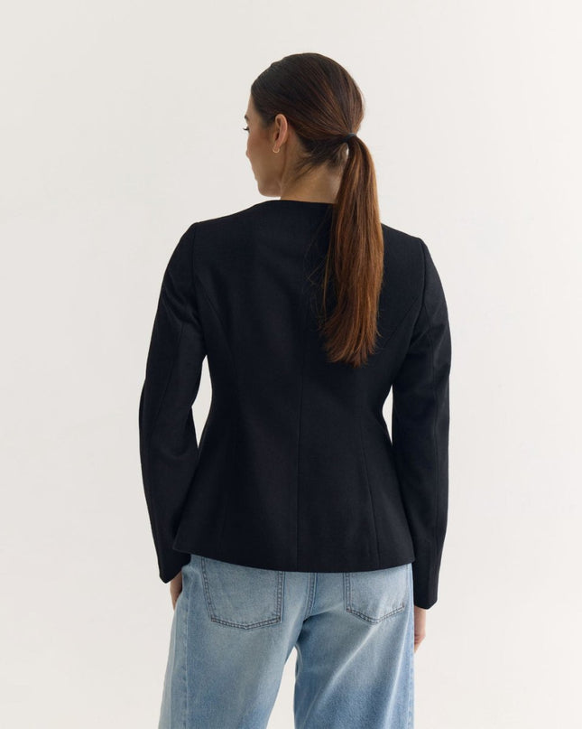 Women’s Wool Blazer – Classic Tailored Jacket - n/a - NOVEMBER28