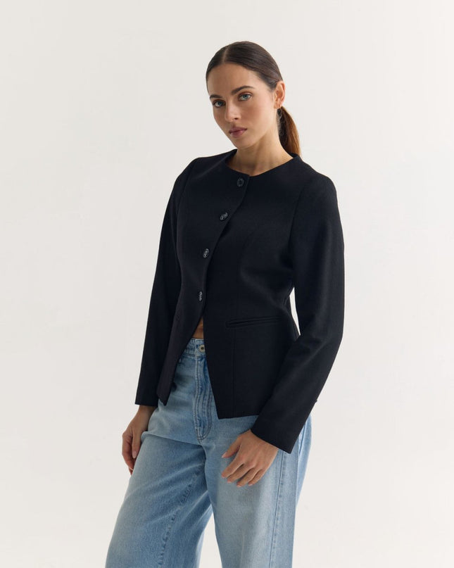 Women’s Wool Blazer – Classic Tailored Jacket - n/a - NOVEMBER28