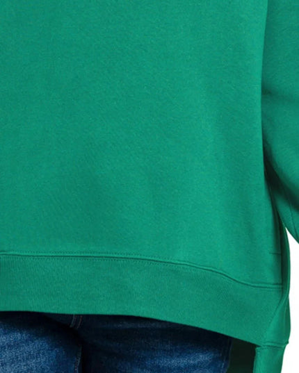 Zenana Fleece Hi - low Boyfriend Sweatshirts with Pockets - Trendsi