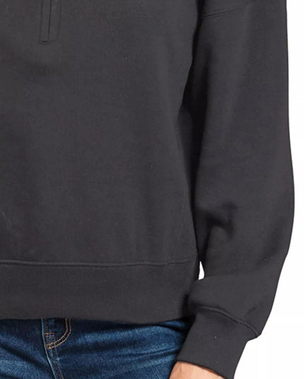 Zenana Fleece High Neck Half Zip Sweatshirt - Trendsi