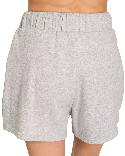 Zenana Fleece Long Sleeve Sweatshirts & Shorts Set - Trendsi