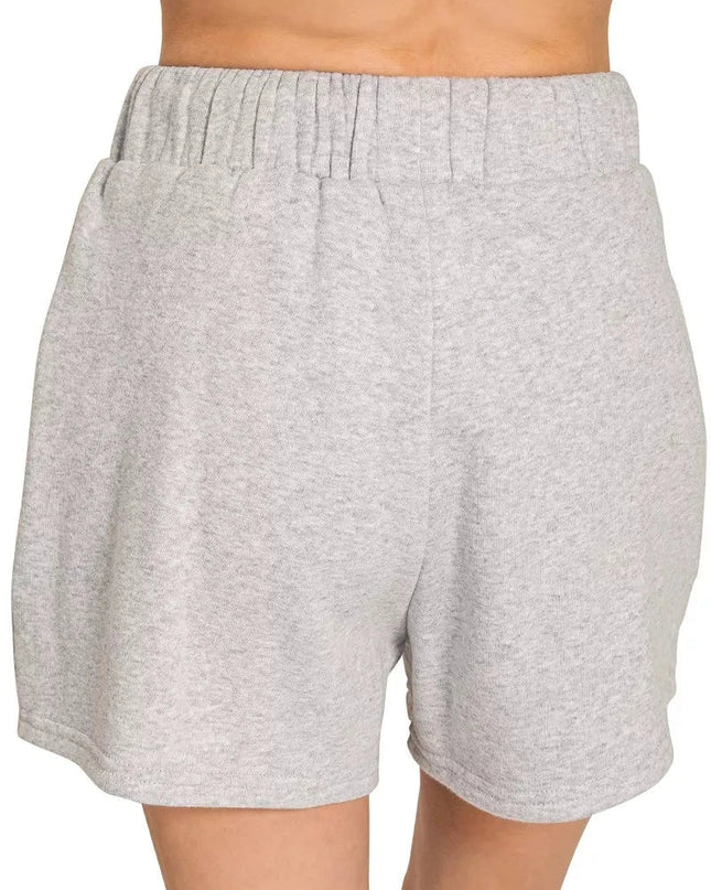 Zenana Fleece Long Sleeve Sweatshirts & Shorts Set - Trendsi