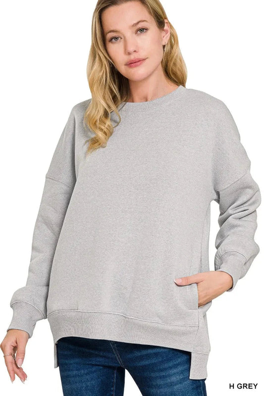 Plus Size Hi-low Boyfriend Sweatshirt