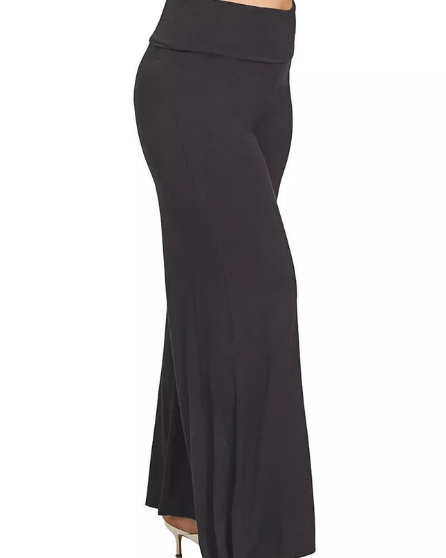 Zenana Full Size Fold Over Waist Comfy Wide Leg Pants Plus Size - Trendsi