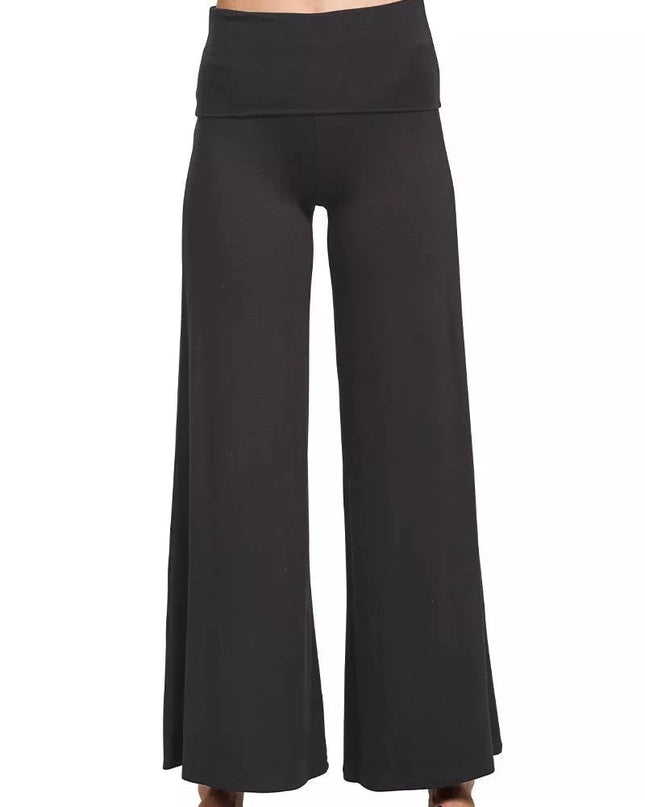 Zenana Full Size Fold Over Waist Comfy Wide Leg Pants Plus Size - Trendsi