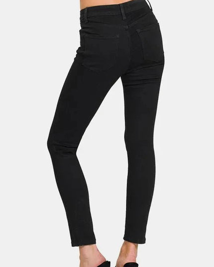 Zenana High Rise Skinny Jeans with Pockets - Trendsi