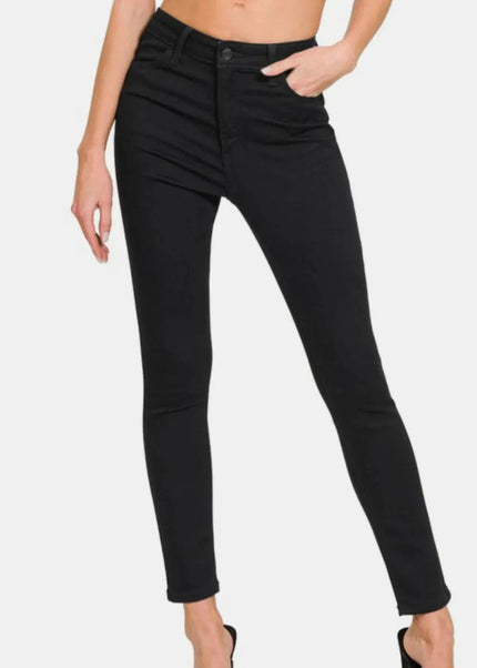 Zenana High Rise Skinny Jeans with Pockets - Trendsi
