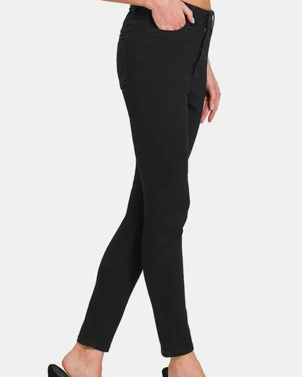 Zenana High Rise Skinny Jeans with Pockets - Trendsi