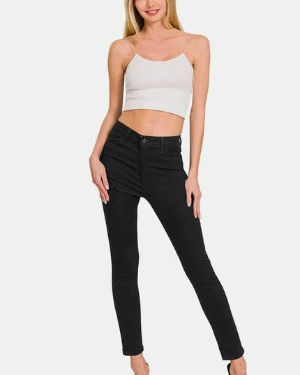 Zenana High Rise Skinny Jeans with Pockets - Trendsi