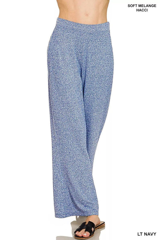 Zenana Soft Elastic Waisted Flare Pants - Trendsi