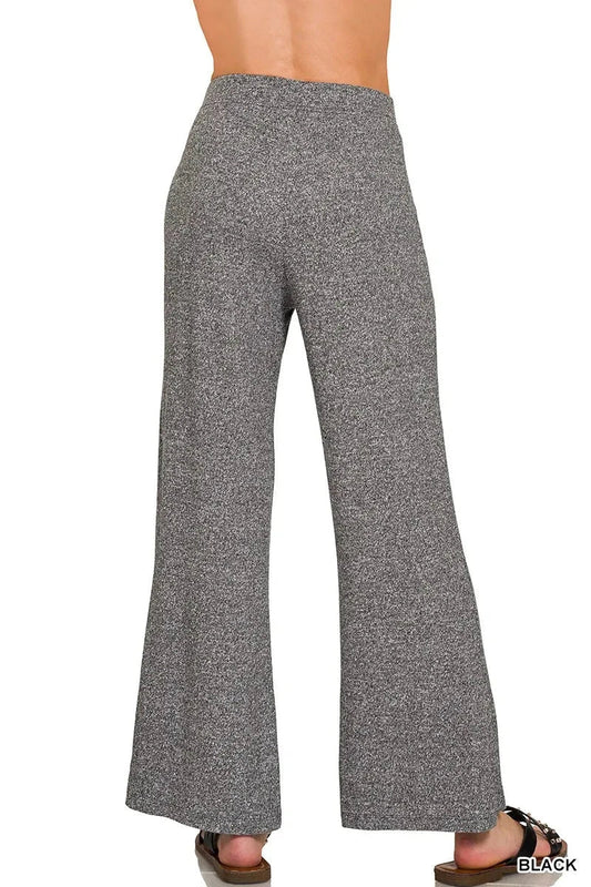 Zenana Soft Elastic Waisted Flare Pants - Trendsi