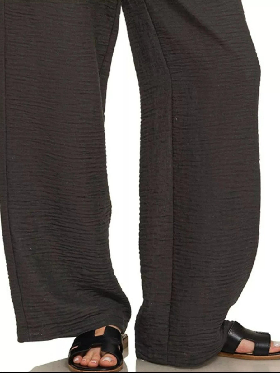 Woven Crepe Elastic Pants
