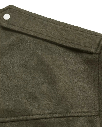 Zip Up Drop Shoulder Jacket - Trendsi