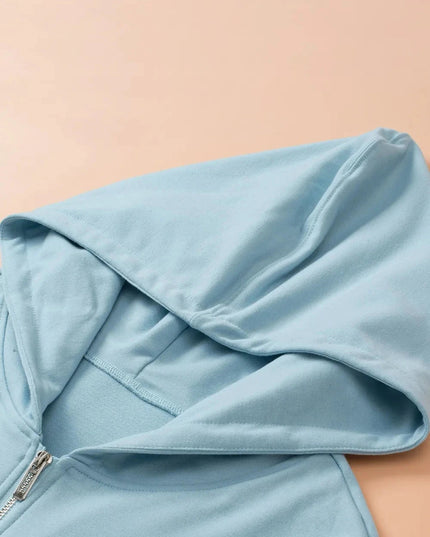 Zip - Up Hoodie and Pants Active Set - Trendsi