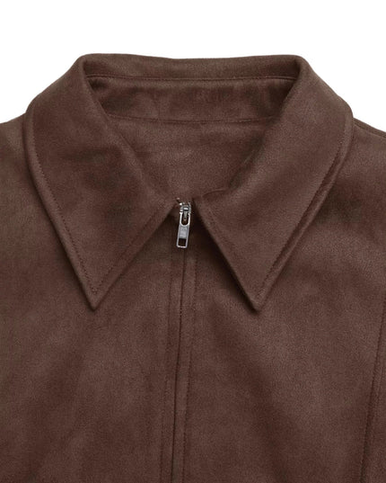 Zip Up Long Sleeve Jacket - Trendsi