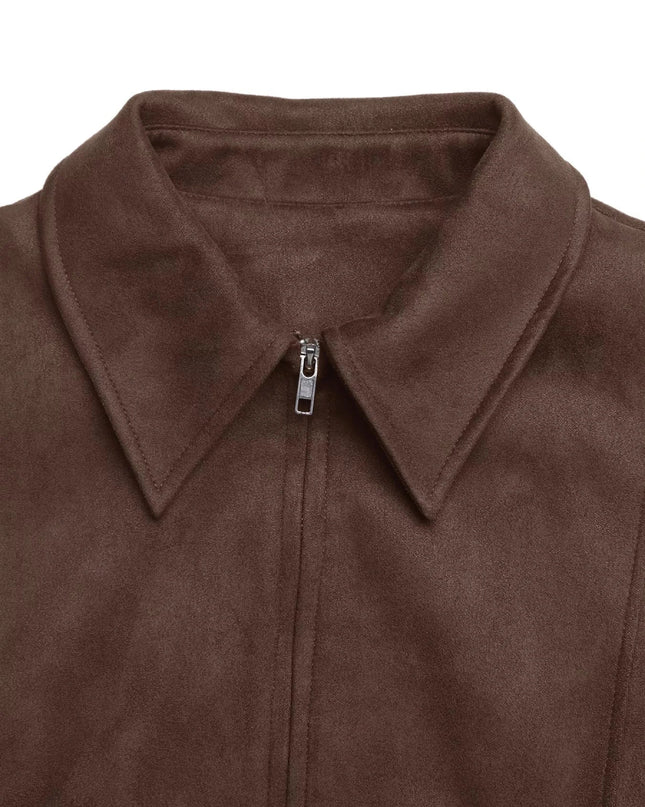 Zip Up Long Sleeve Jacket - Trendsi