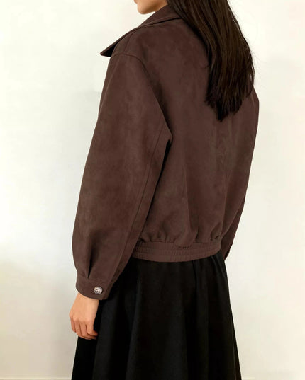Zip Up Long Sleeve Jacket - Trendsi