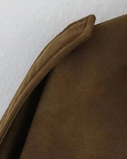 Zip Up Oversized Jacket - Trendsi