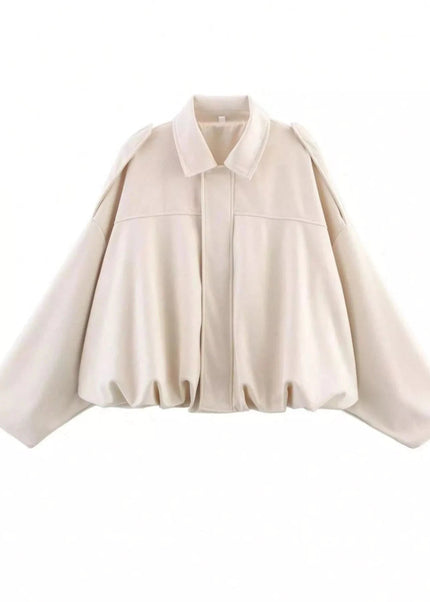 Zip Up Oversized Jacket - Trendsi