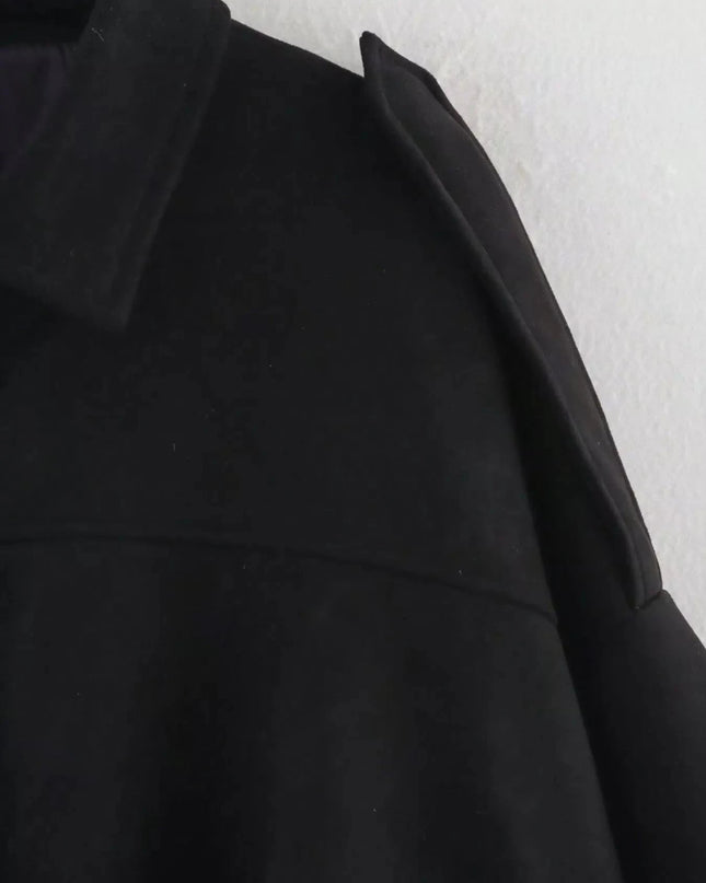 Zip Up Oversized Jacket - Trendsi